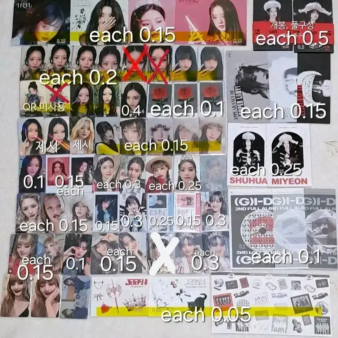 여자아이들 미연민니수진소연우기슈화 포토카트 양도 포카 교환 1
