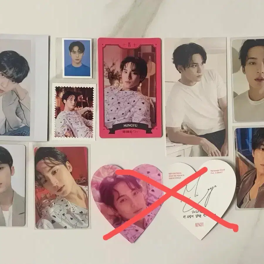 세븐틴 에스쿱스 정한 원우 민규 시그 시즌그리팅 포카 드볼 양도 6