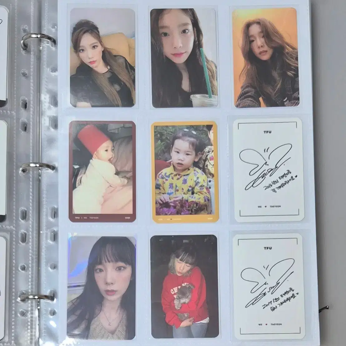 소녀시대 태연 포카 70장 공구 TFU 포토카드 투명포카 마보 불티 특전 7
