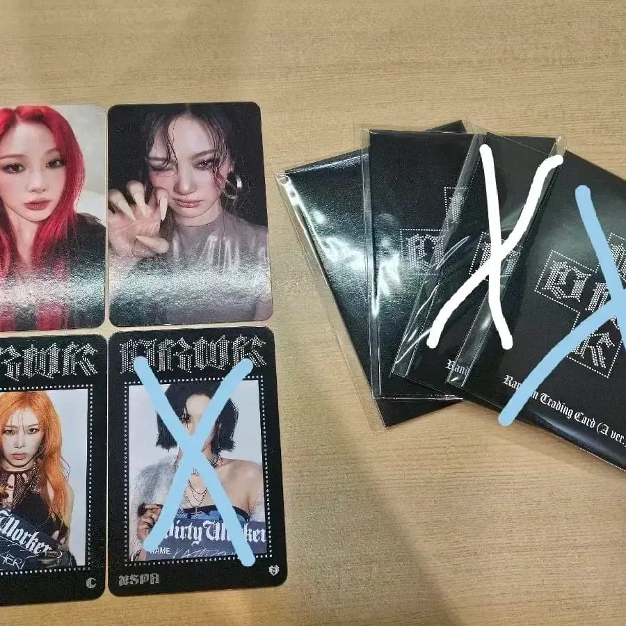 에스파 더티워크 공식 굿즈 MD 트레이딩카드 트레카 포토카드 포카 1