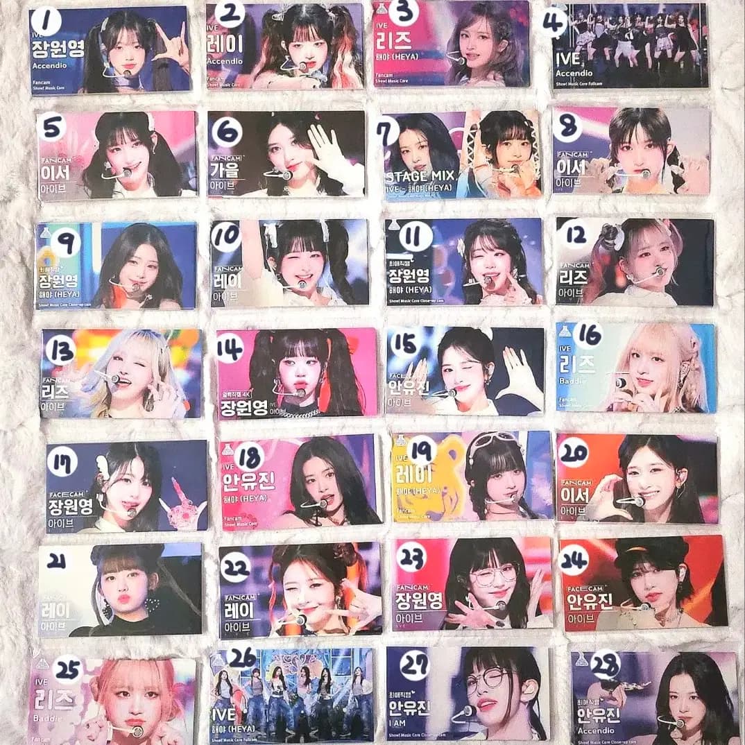 2배 아이브 비공굿 랜박 장원영 안유진 레이 이서 도무송 포토카드 스티커 4
