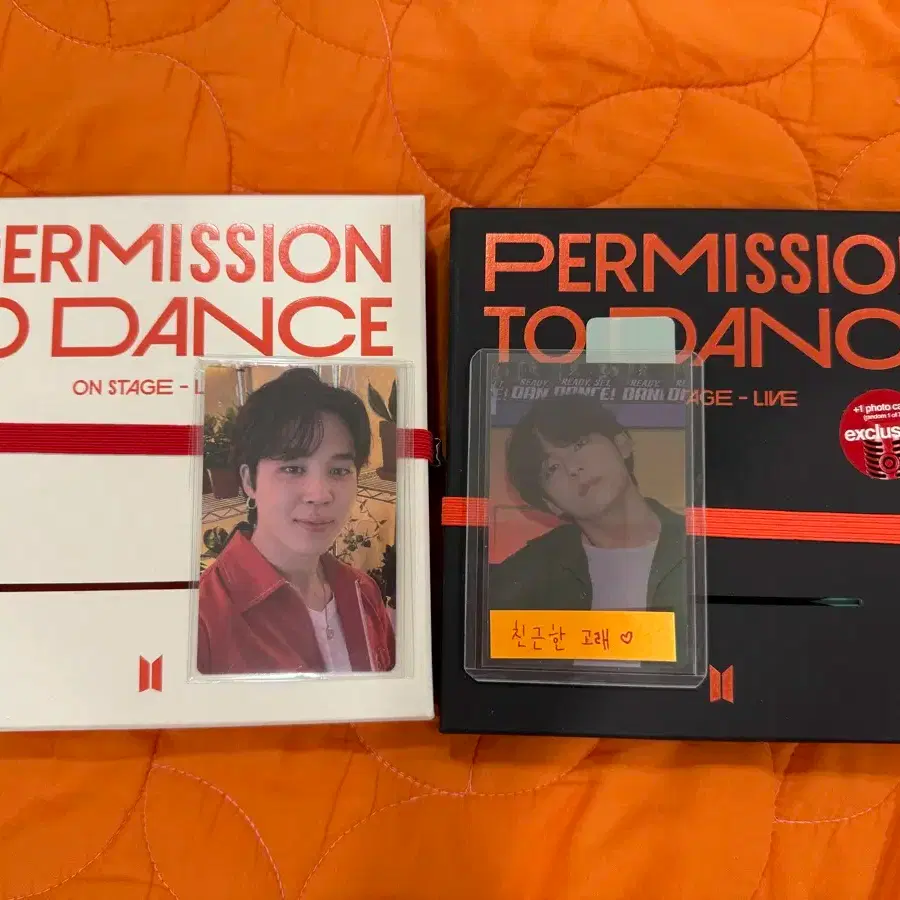 BTS 타겟 포카 태형 뷔 + 위버스 POB 지민 PTD 퍼투댄 1