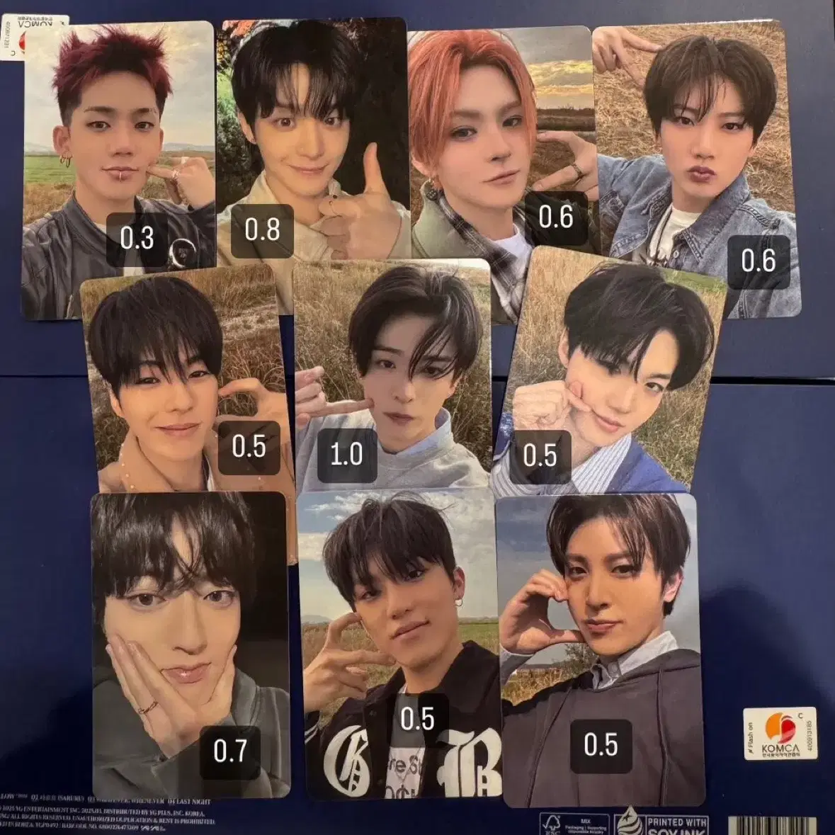 트레저 더세임 명동 포카 지훈 요시 준규 재혁 아사히 하루토 정우 정환 1