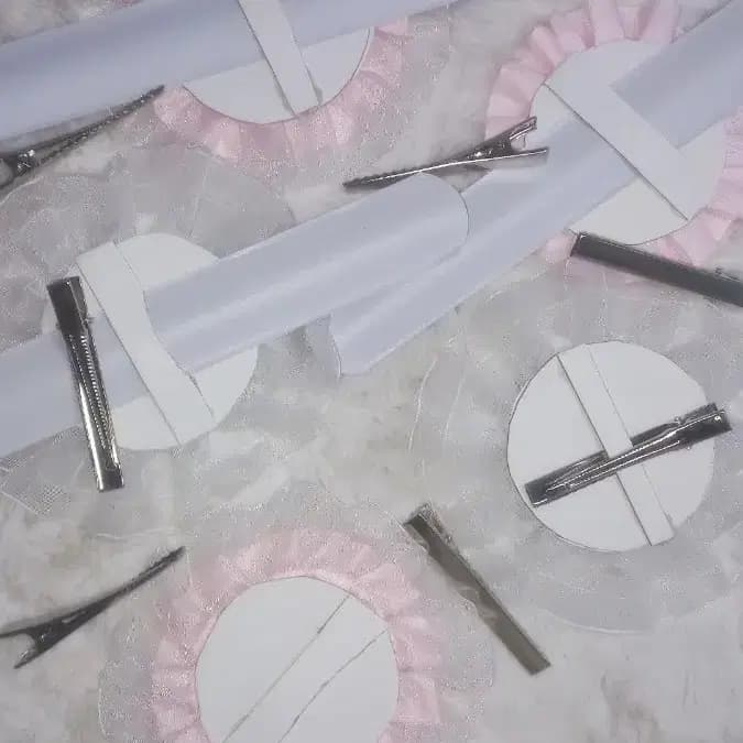 주문제작) 아이돌 프릴 손목밴드 머리핀|투바투아이브방탄이즈나프미나포카앨범 2