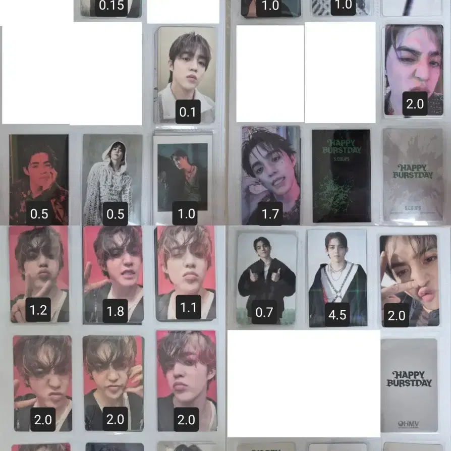 세븐틴 에스쿱스 포카 포토카드 양도 해피엔딩 페더썬 fml 헤븐 아타카 12