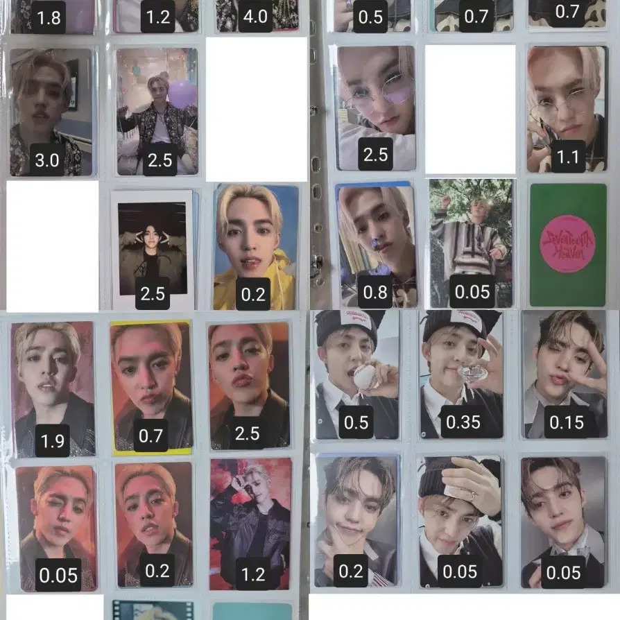 세븐틴 에스쿱스 포카 포토카드 양도 해피엔딩 페더썬 fml 헤븐 아타카 7