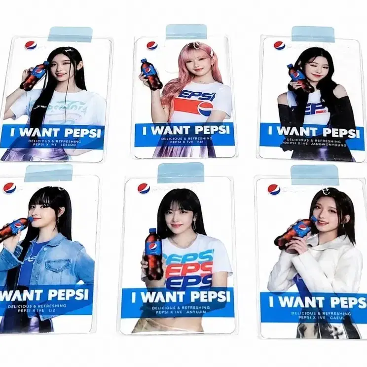 아이브 IVE 펩시 투명 포토카드 6종 1