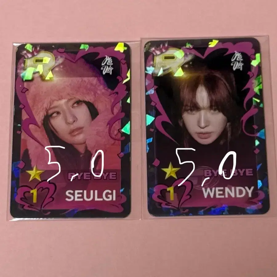 레드벨벳 슈스엠 슬기 웬디 포카 미개봉 1