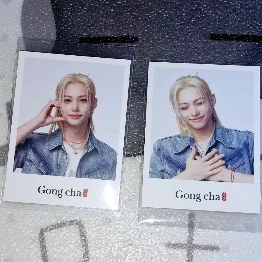 Felix 공차 포카 블루 데님 Happy Card 1