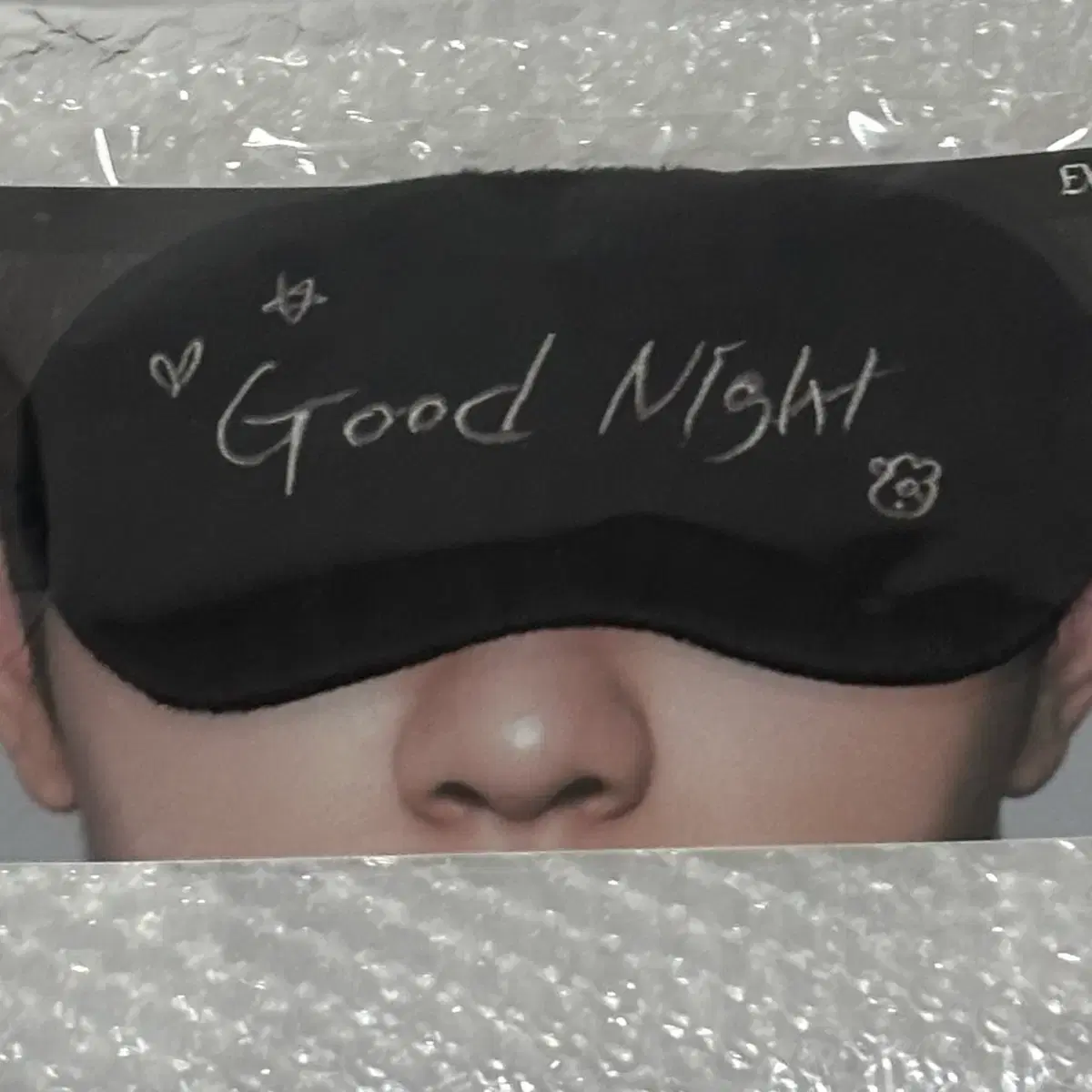 엑소 디오 도경수 콘서트 엠디 굿즈 수면안대 양도 (포카X 1