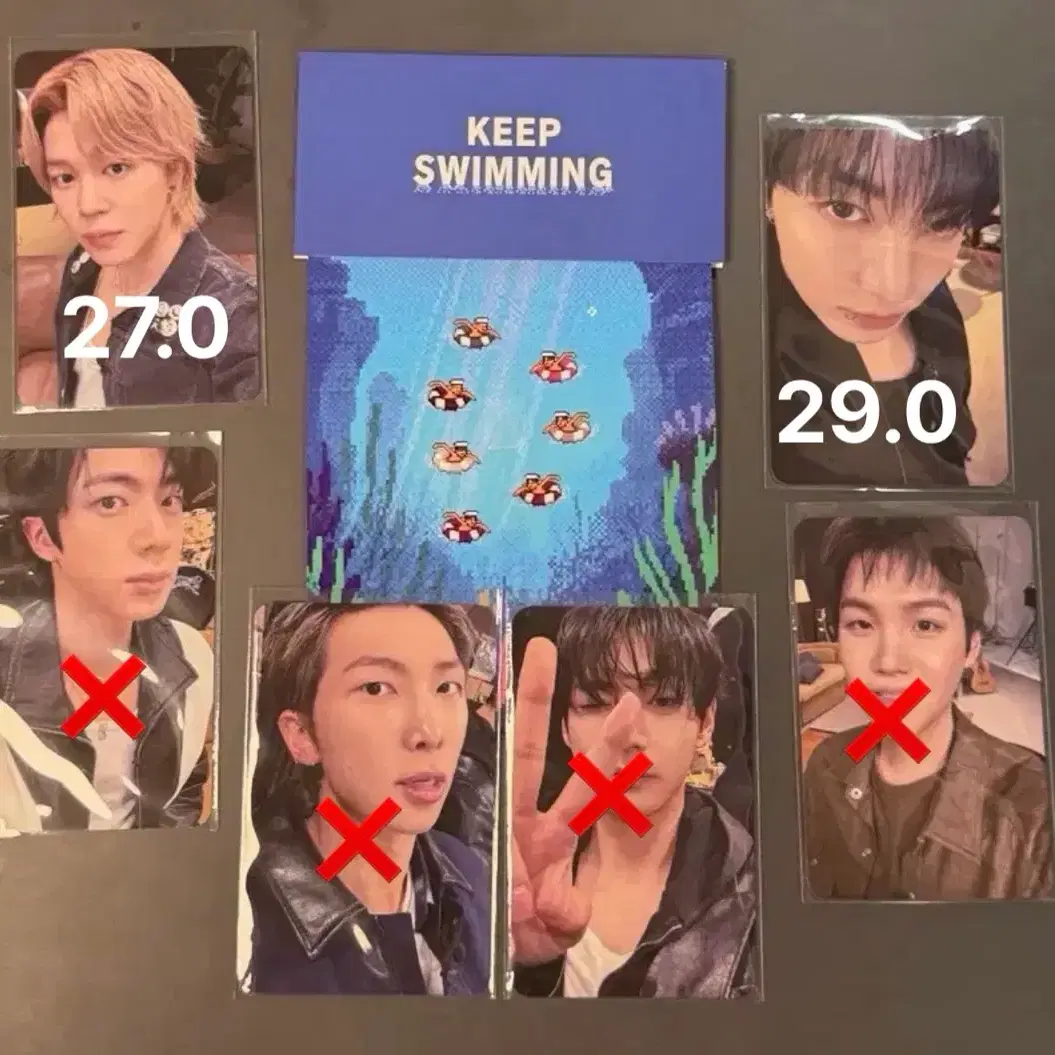 방탄 bts keep swimming 정국 지민 JK 이벤트 포카 1
