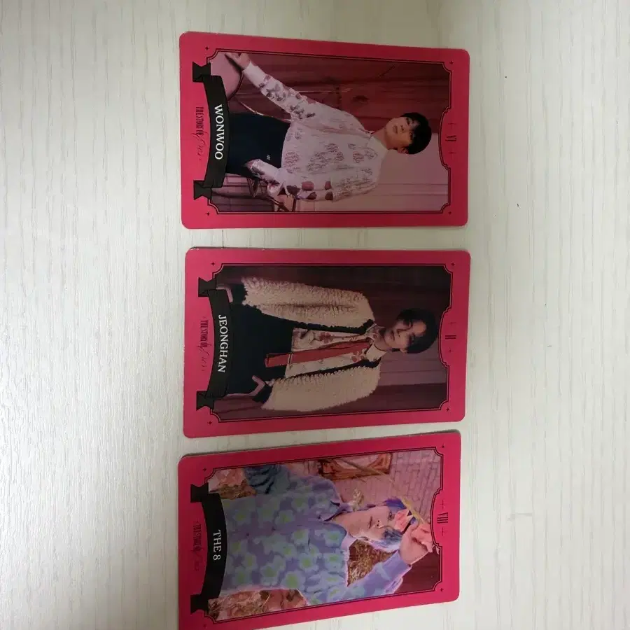 세븐틴 포토카드 원우/정한/디에잇 1