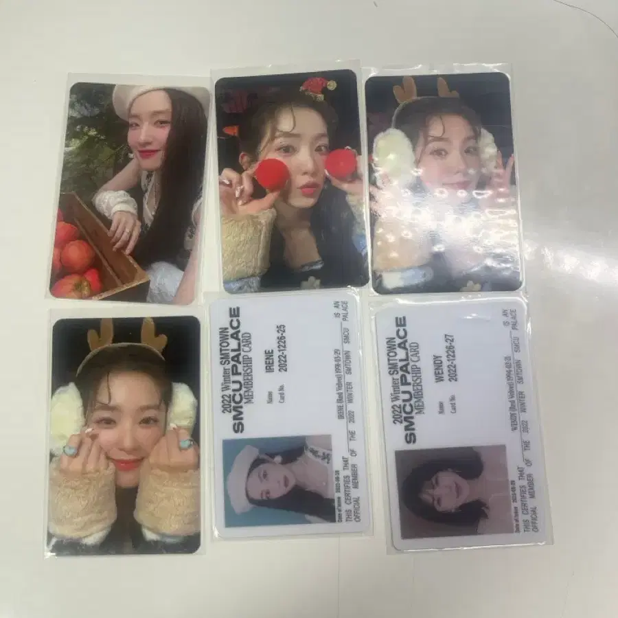 포카 SMCU PALACE 멤버십 웬디 아이린 크리스마스 트레카
