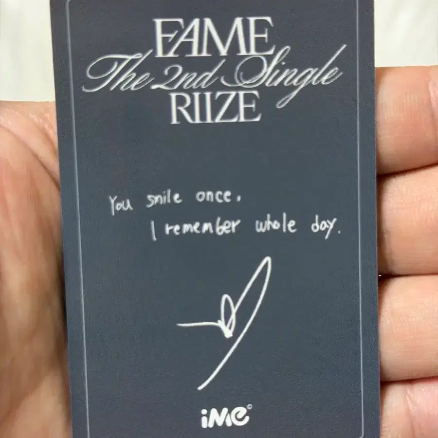 라이즈 Fame 싱가포르 IME 특전 포카 양도 성찬 3