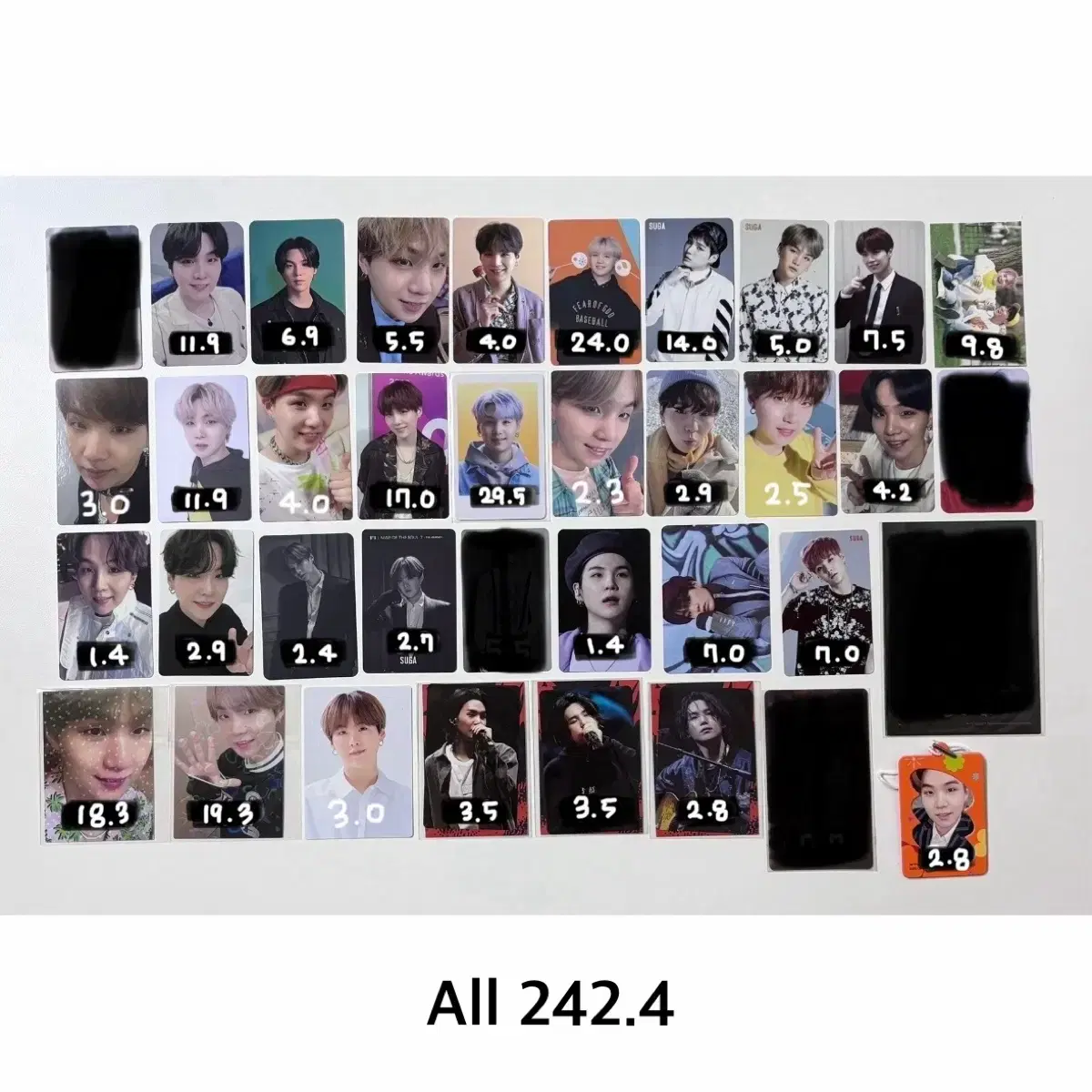 슈가 윤기 딥디 일본 한정 콜렉터 버터777 특전 pc suga bts